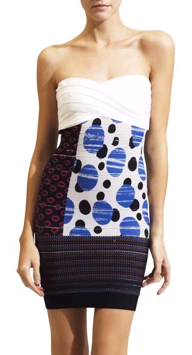 Cut25 Techno Knit Strapless Dress