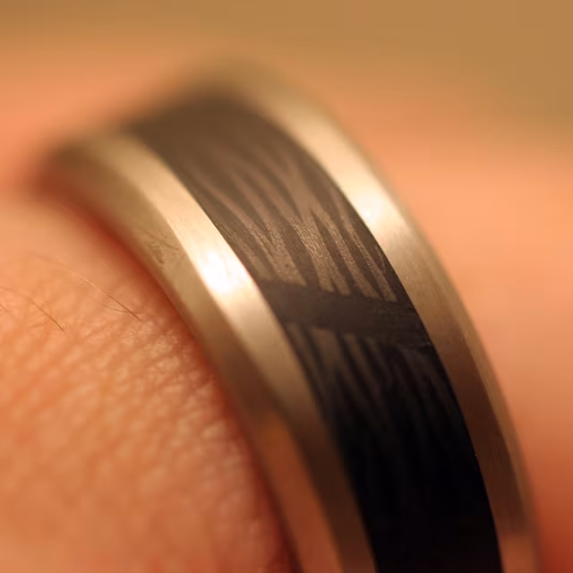 Black Badger Rings of Titanium & Carbon Fiber_1