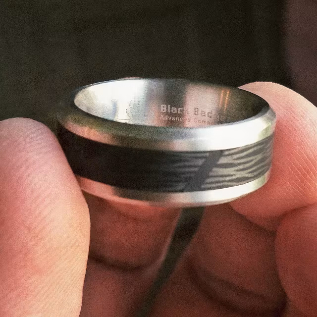 Black Badger Rings of Titanium & Carbon Fiber_2