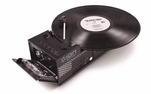 Ion Duo Deck Ultra-Portable USB Turntable with Cassette Deck_3