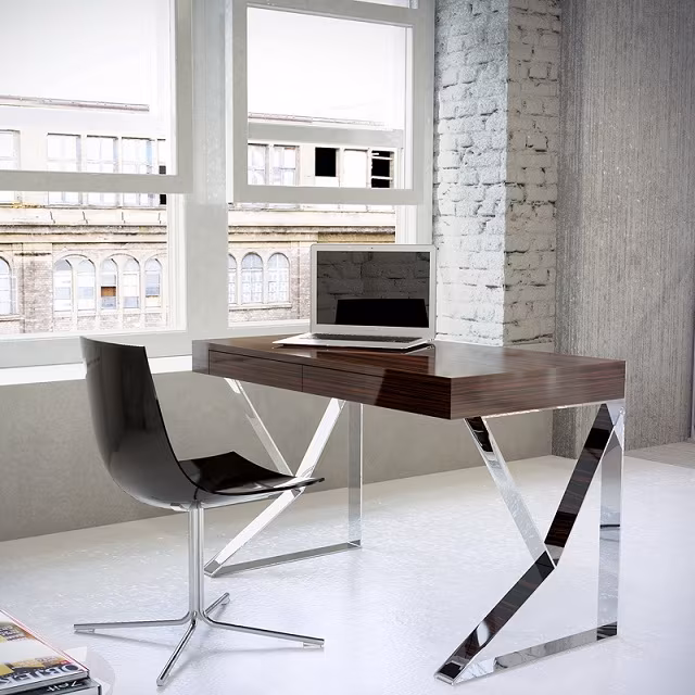 Modloft Houston Desk - Ebony Lacquer