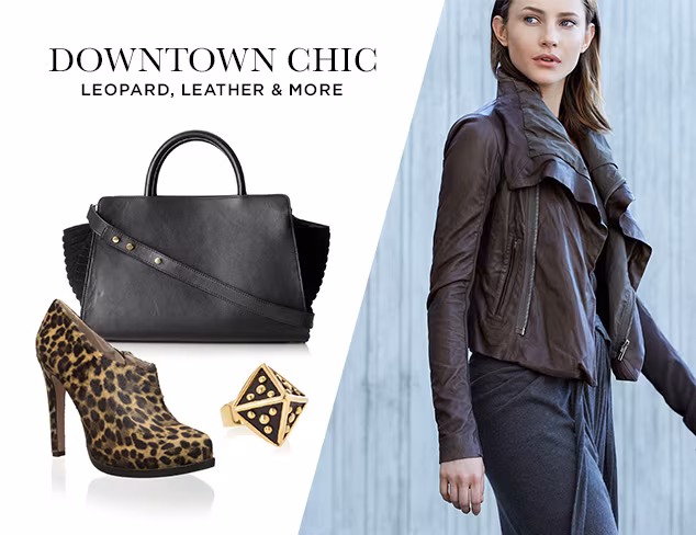 Downtown Chic Leopard, Leather & More at MYHABIT