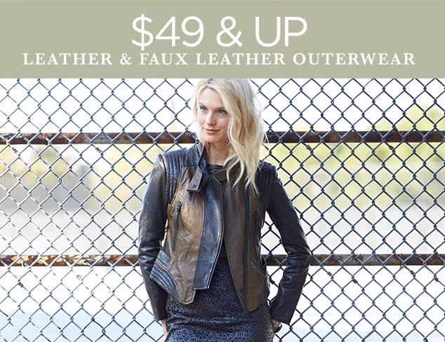 $49 & Up Leather & Faux Leather Outerwear at MYHABIT