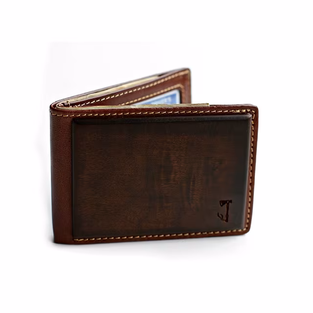 Slim Timber Walnut Wood Bifold Wallet_3