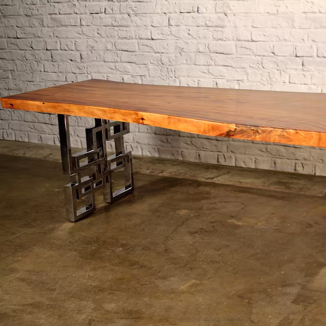 Indo Modern Cubic Natural Dining Table_2
