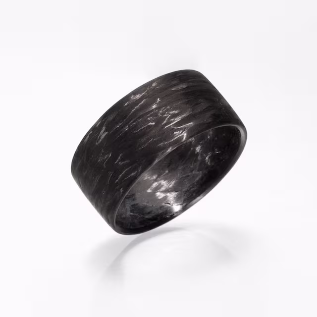 REFRACTORY Carbon Fiber Rings in Damascus Grain