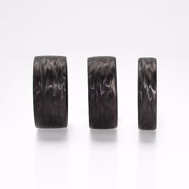 REFRACTORY Carbon Fiber Rings in Damascus Grain