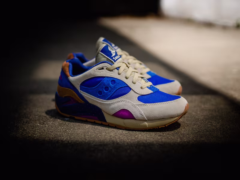 Bodega x Saucony G9 Shadow 6 Pattern Recognition Light Tan Blue