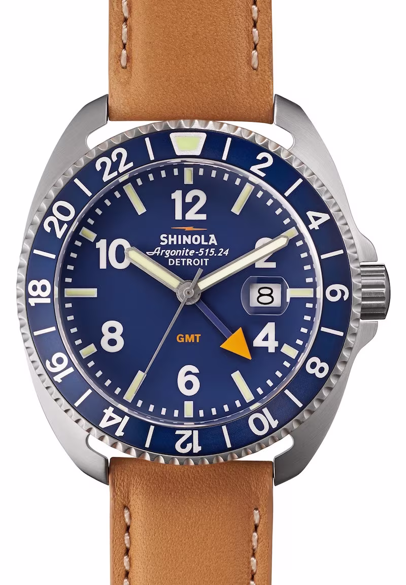 Shinola Rambler Dual Time Leather Strap Watch_1