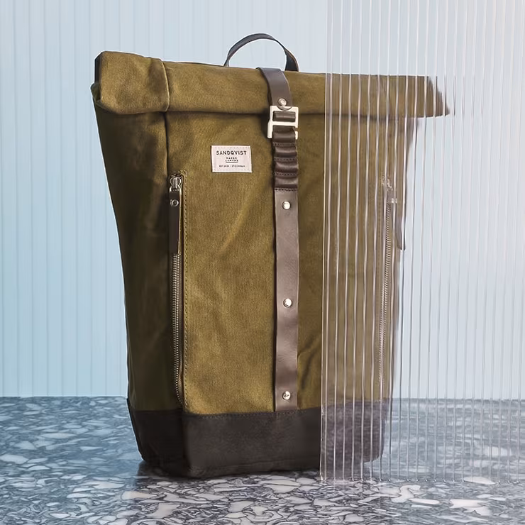 Sandqvist Rolf Waxed Canvas Backpack