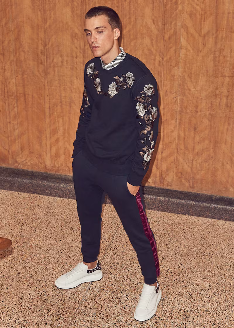 Alexander McQueen Floral Print Sweatshirt