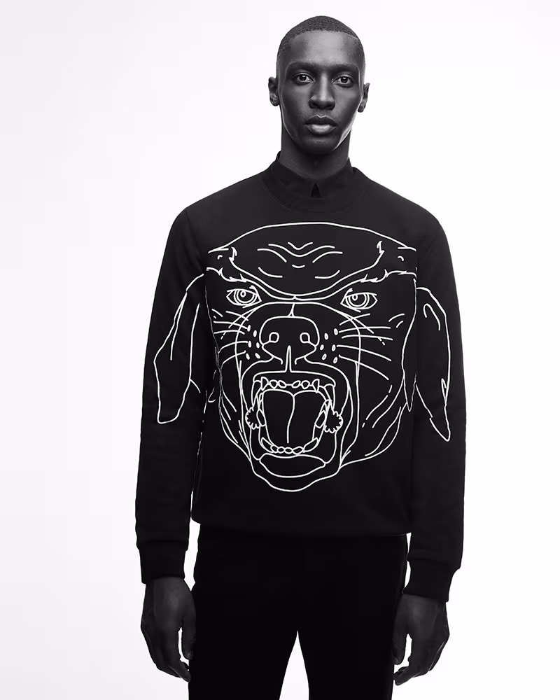 Givenchy Stenciled-Rottweiler Cotton Sweatshirt