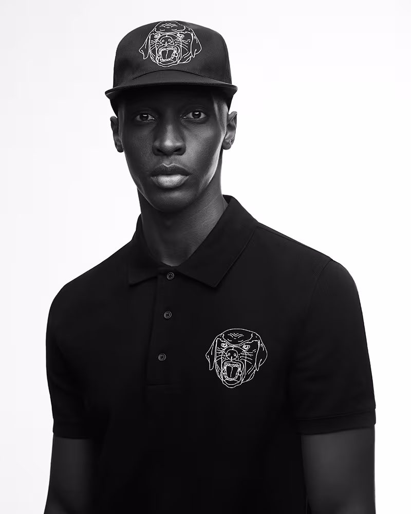 Givenchy Stenciled-Rottweiler Cotton Polo Shirt