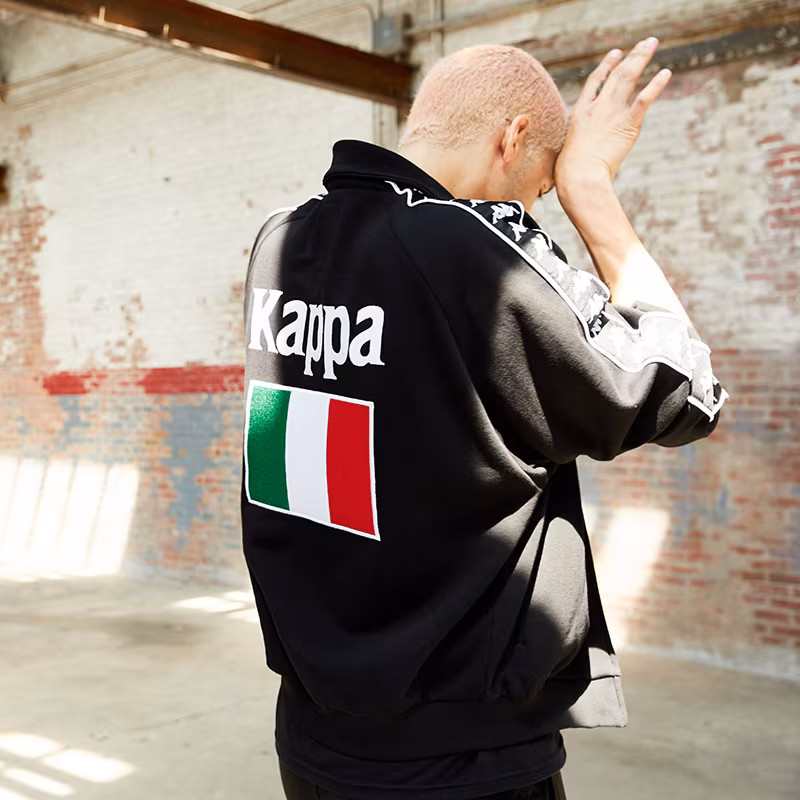 Kappa XO Barneys New York Retro Embellished Athletic-Fleece Track Jacket