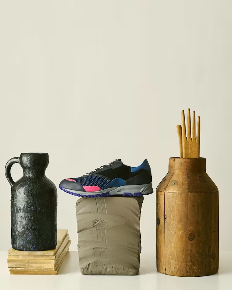 Lanvin Contrast-Panelled Low-Top Trainers