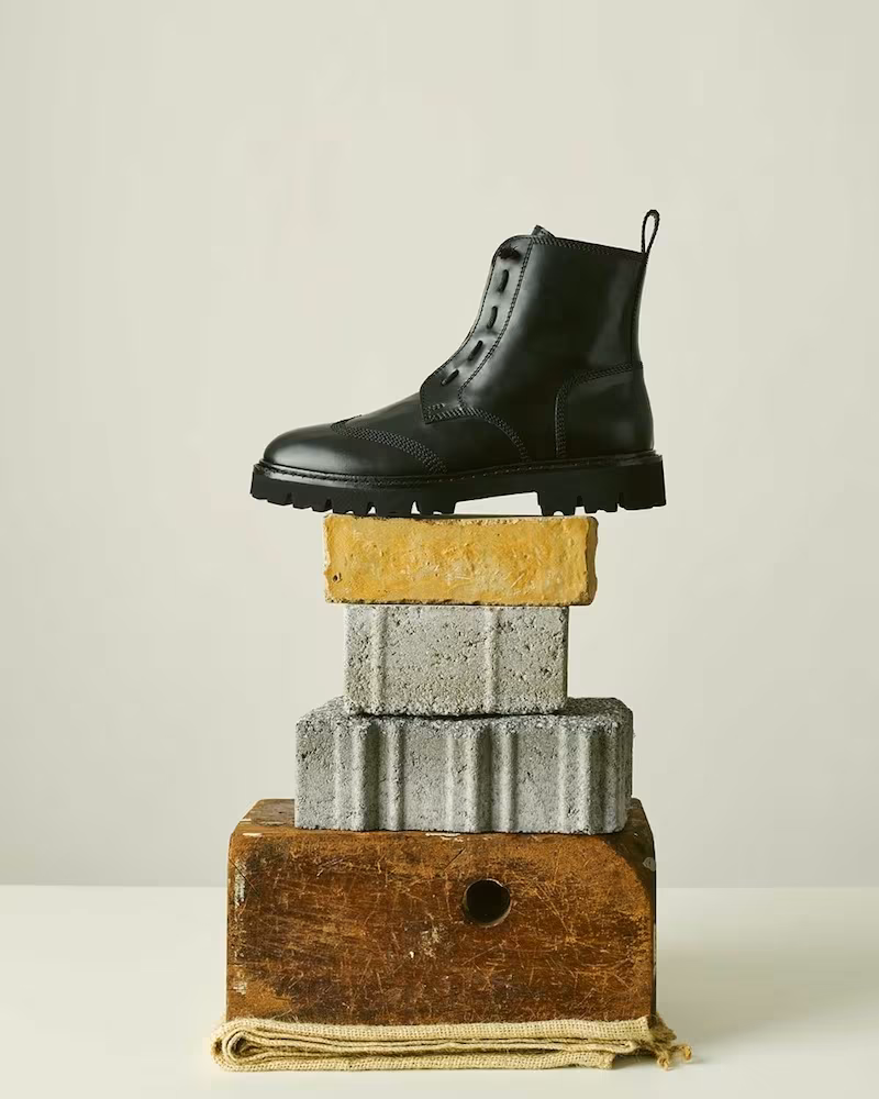 Maison Margiela Tread-Sole Leather Ankle Boots