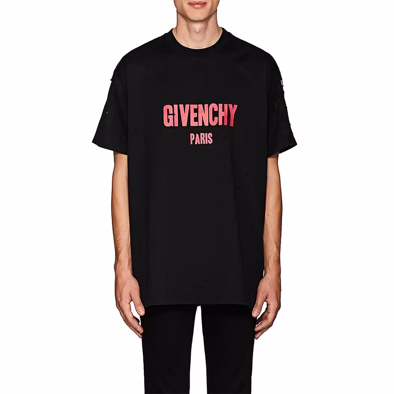 Givenchy Distressed Cotton Columbian-Fit T-Shirt