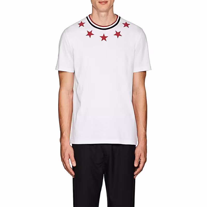 Givenchy Star-Appliquéd Cotton Cuban-Fit T-Shirt