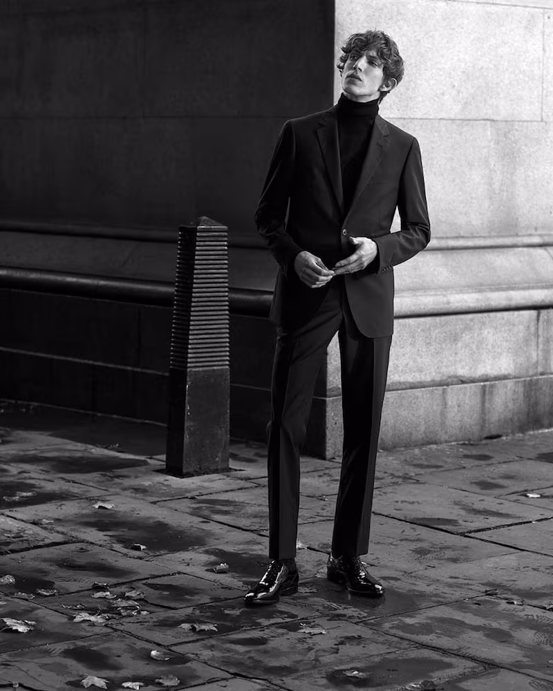 Lanvin Black Attitude-Fit Single-Breasted Checked Wool Suit