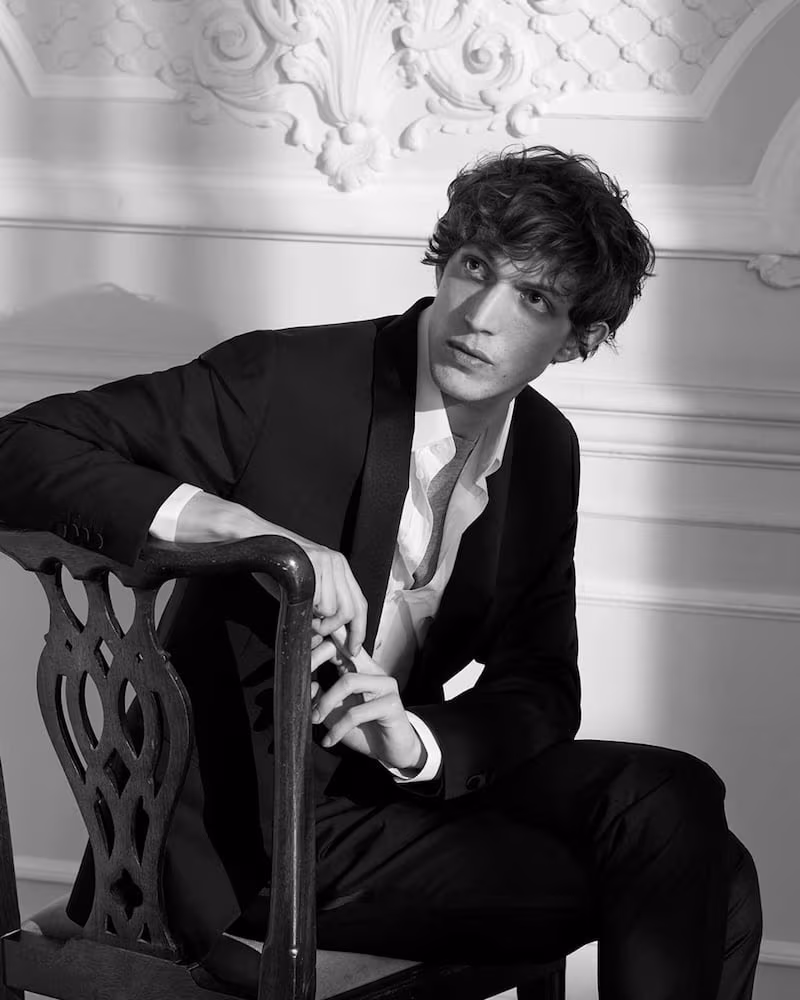 Valentino Navy Shawl-Collar Wool and Mohair-Blend Tuxedo