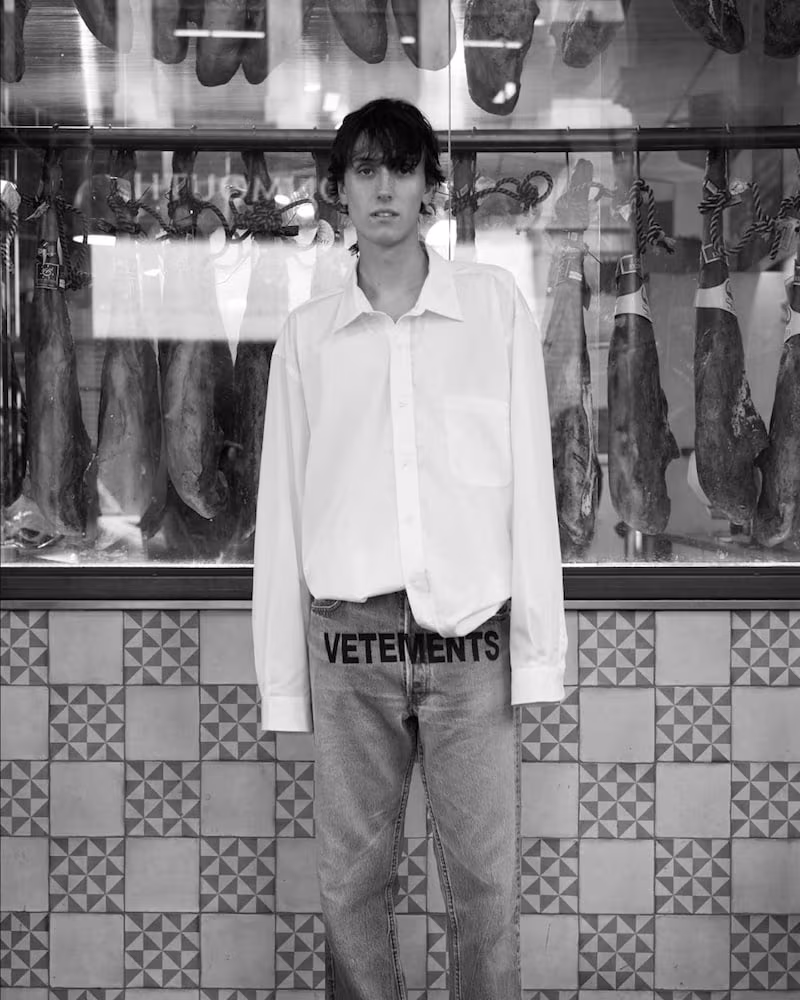 Vetements Logo-Embroidered Cotton-Poplin Shirt