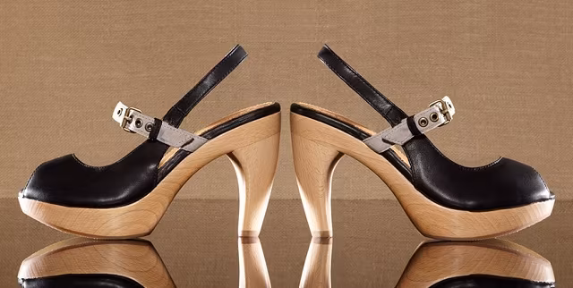 J. Shoes Carnival Women's Wooden Platform Heels