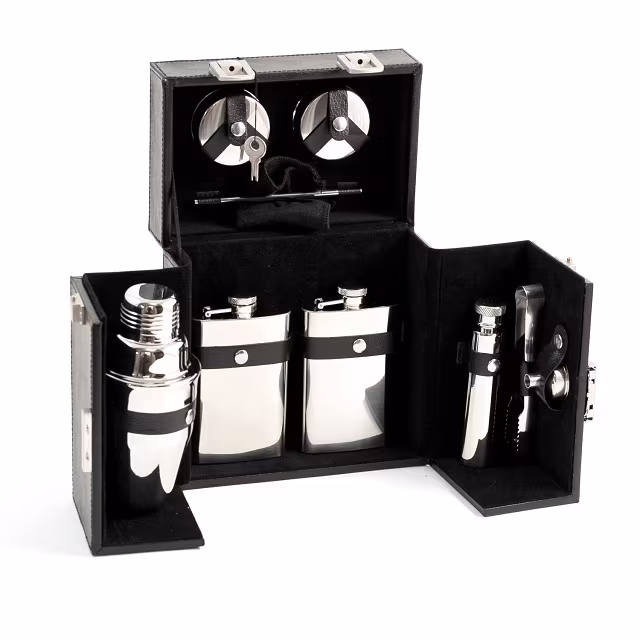 Bey Berk International BS913 10 Piece Flask Shaker Set