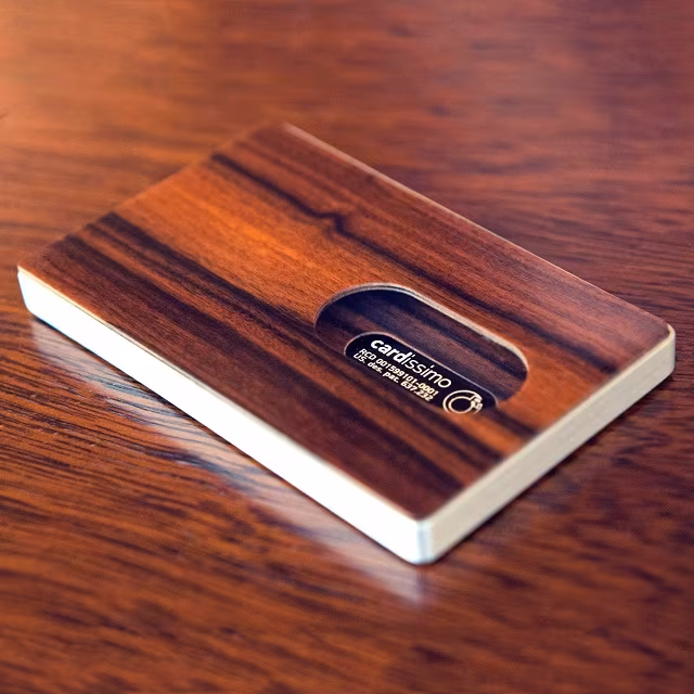 Cardissimo Hardwood Card Case  Santos Palisander_1
