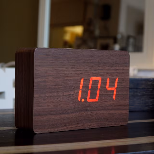 Gingko LED Brick Alarm Click Clock_1