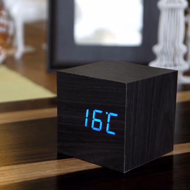 Gingko LED Cube Alarm Click Clock_2