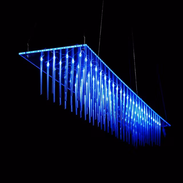 Puff Buff Blue Glass Hanging Lamp_1