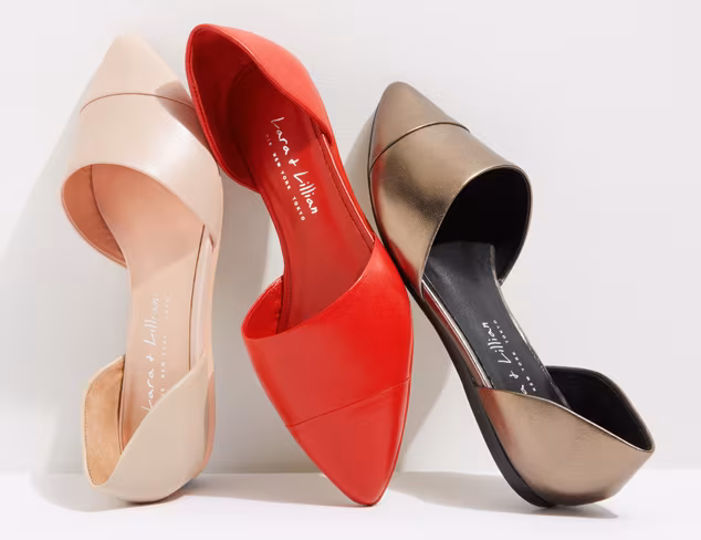 Lara and Lillian Parker Pointed Toe D'Orsay Flat