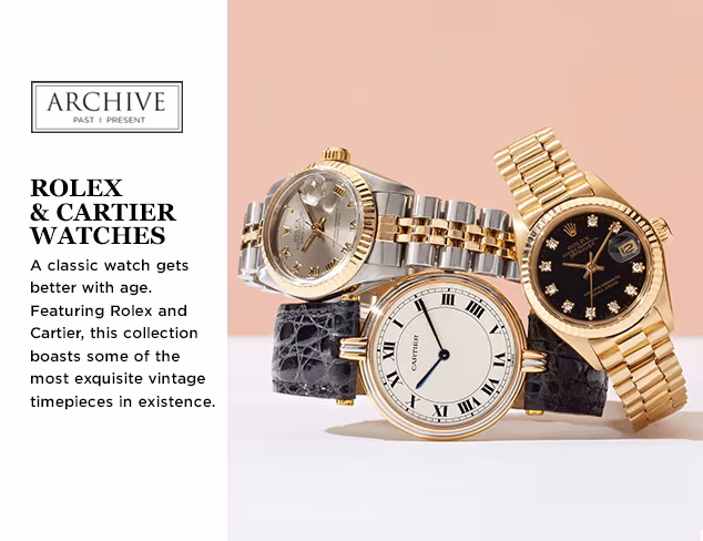 ARCHIVE: Rolex & Cartier Watches at MYHABIT