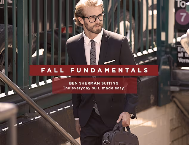Fall Fundamentals: Ben Sherman Suiting at MYHABIT
