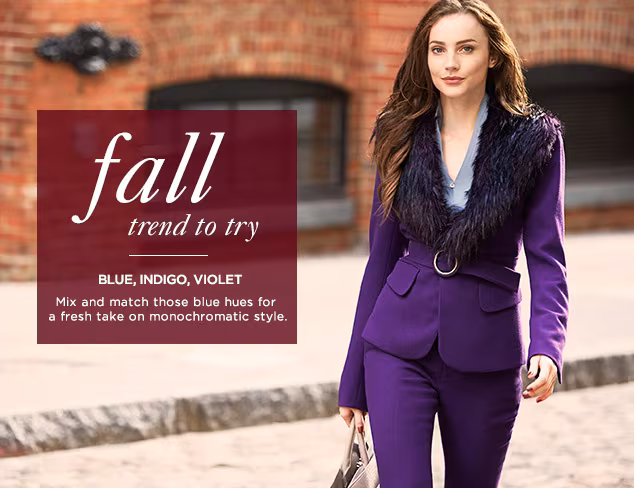 Fall Trend to Try: Blue, Indigo, Violet at MYHABIT