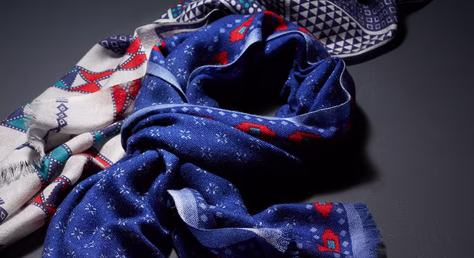 Colorful Scarves feat. Yarnz at Gilt