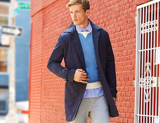 J. Press York Street Trench Coat with Patch Pockets