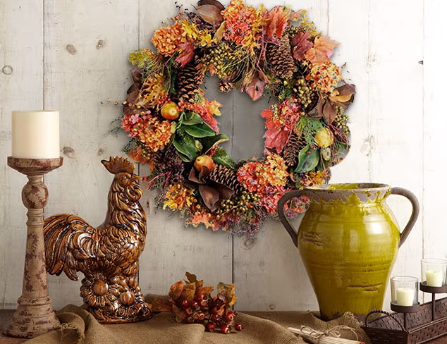 Autumnal Accents: Candles, Wreaths & More at MYHABIT