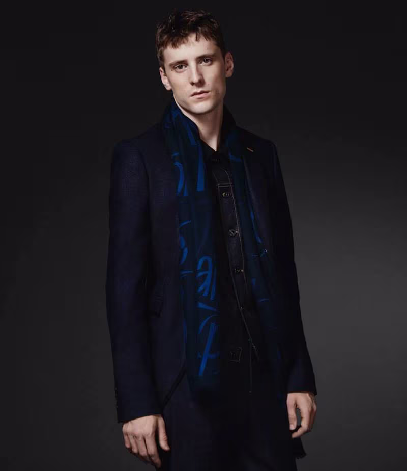 Burberry XO Barneys New York Denim Two-Button Sportcoat