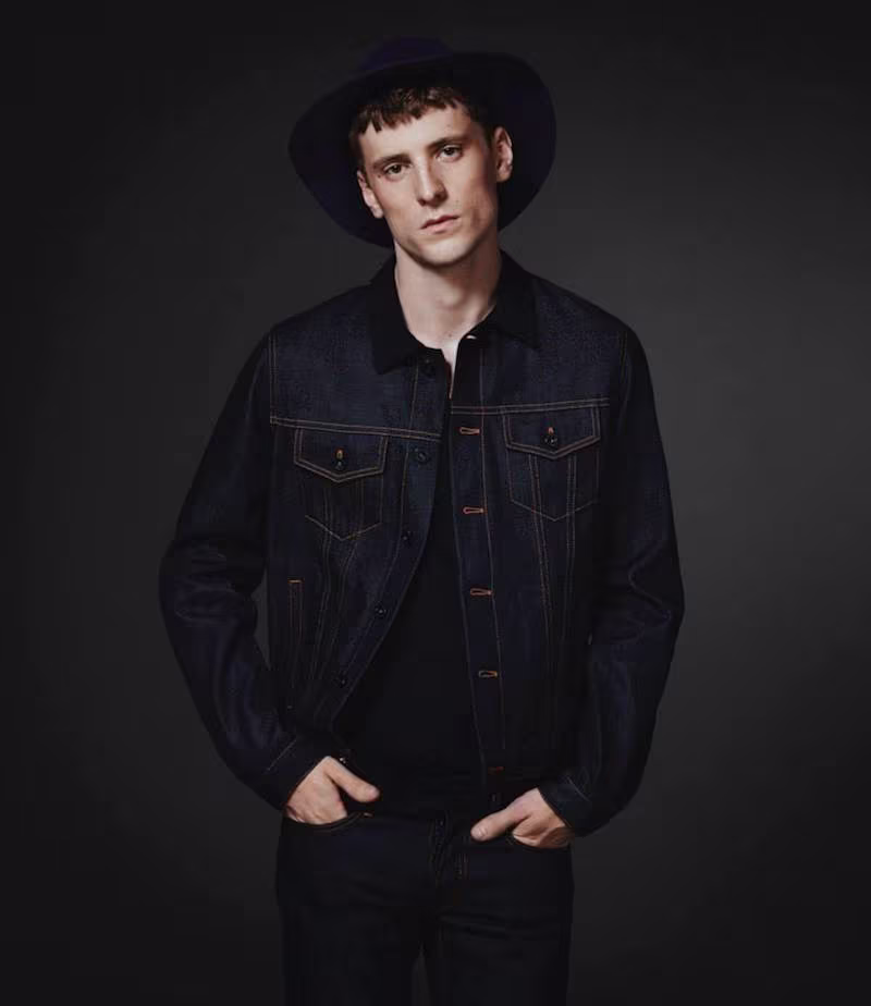 Burberry XO Barneys New York Grosgrain-Collar Jeans Jacket
