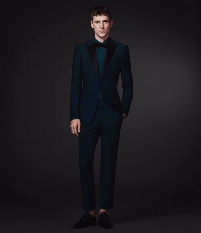 Burberry XO Barneys New York Satin-Lapel Single-Button Sportcoat