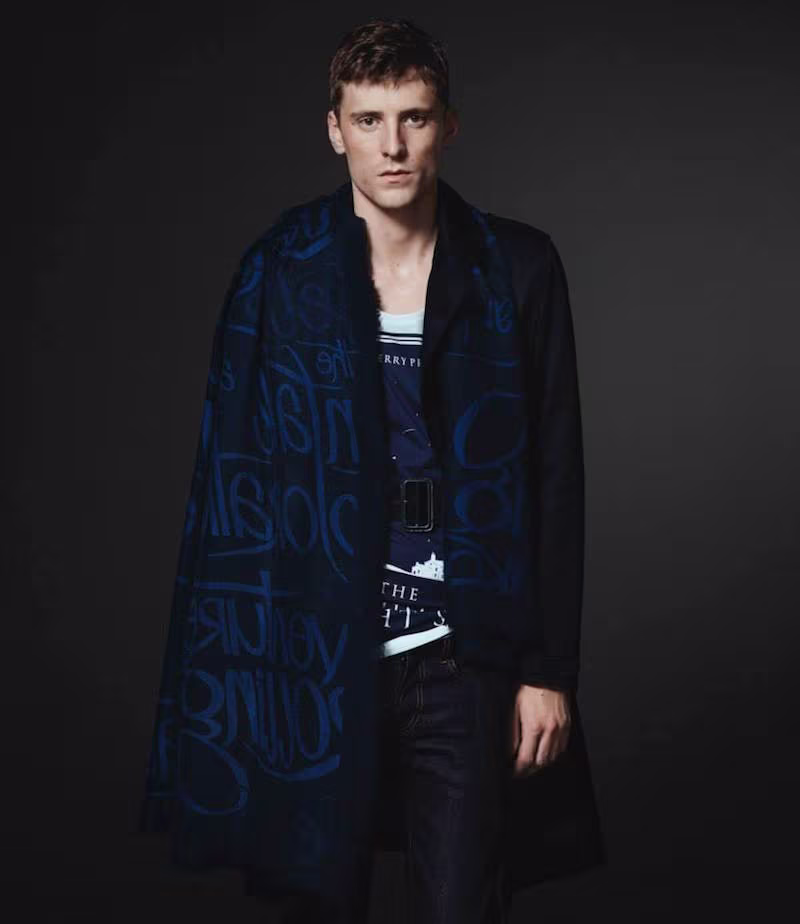 Burberry XO Barneys New York Theatres of London-Print Scarf