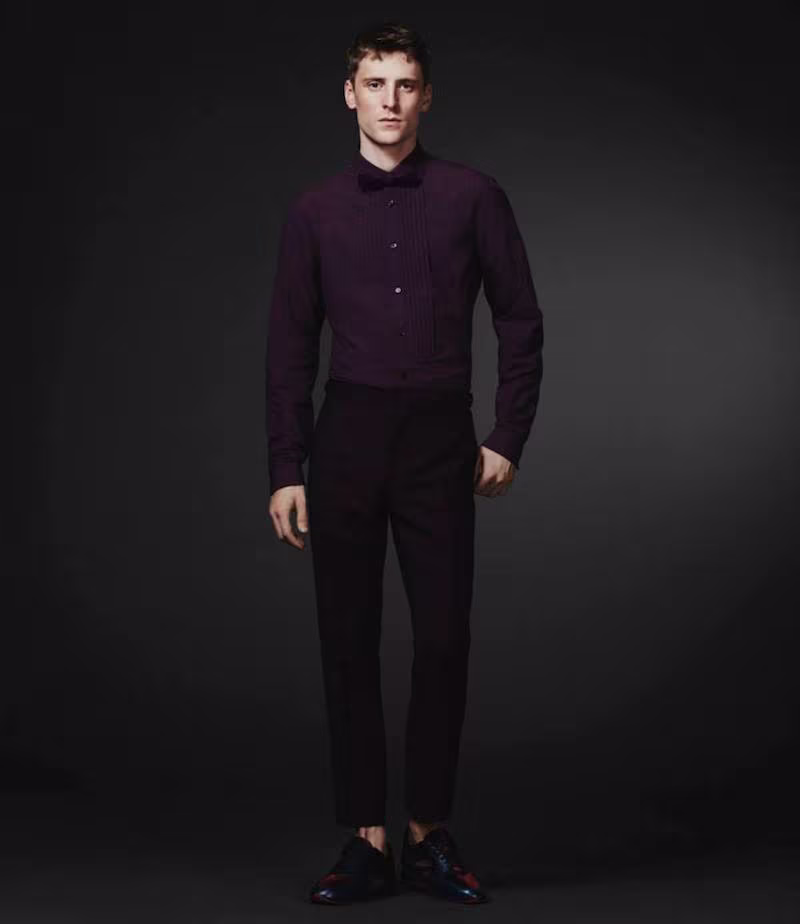 Burberry XO Barneys New York Tuxedo Stripe Trousers