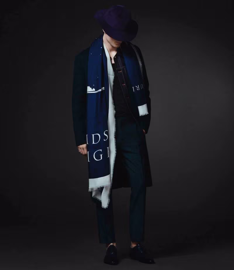 Burberry XO Barneys New York Velvet-Collar Chesterfield Coat