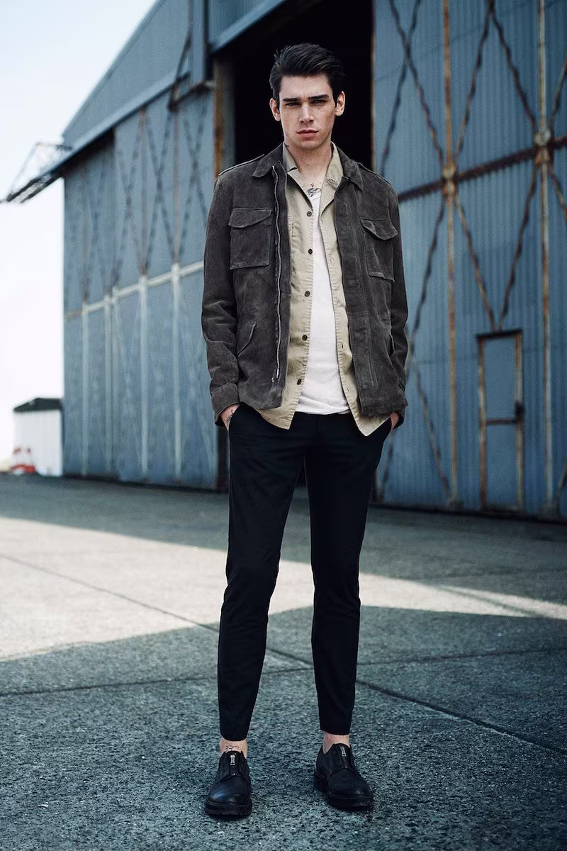 AllSaints Crew Leather Jacket