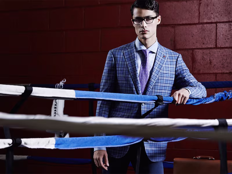 ISAIA Delain Selection Super 140's Plaid Jacket