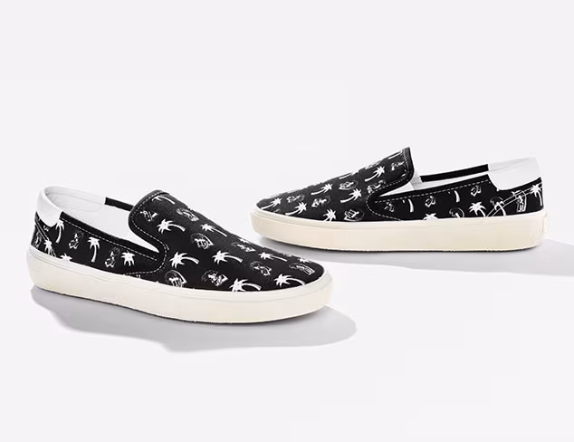 Saint Laurent Printed Slip-on Sneakers