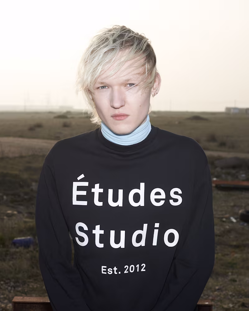 Etudes Studio Black & White Logo Sweatshirt
