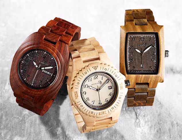 $55 & Under Earth Wood Watches at MYHABIT