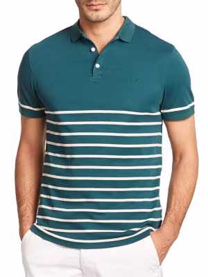 AG Green Label Sebastian Striped Polo